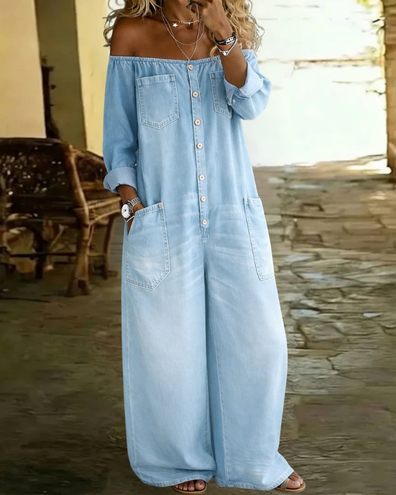 Koryth™ | Denim Combinaison Large Présence Assumée