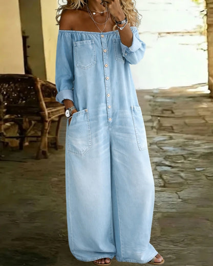 Koryth™ | Denim Combinaison Large Présence Assumée
