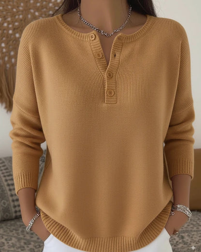 Clara | Pull Henley à Boutons