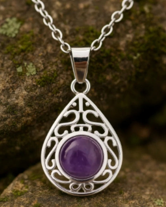 Aurélie™ | Collier Goutte Violette