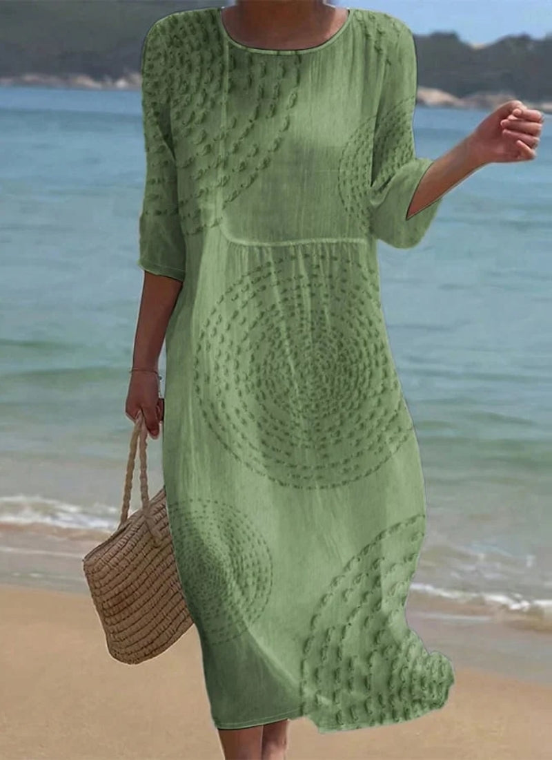 Hélène | Robe Décontractée Brodée Tendance