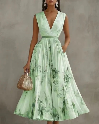 Chloé | Robe Maxi Élégante Plissée