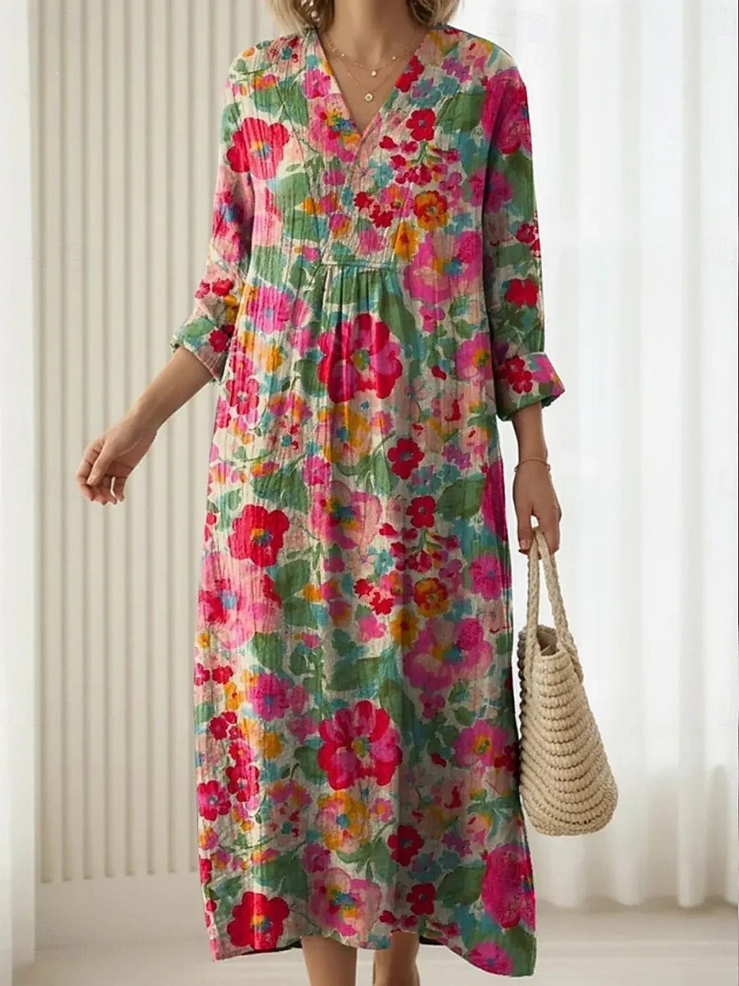 Noémie™ | Robe Artistique Florale Colorée