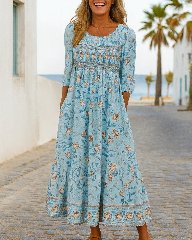 Lucie | Robe Midi Élégante et Confortable