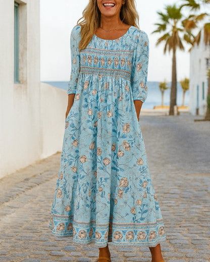 Lucie | Robe Midi Élégante et Confortable