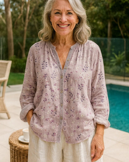 Sarah | Blouse Décontractée à Col en V