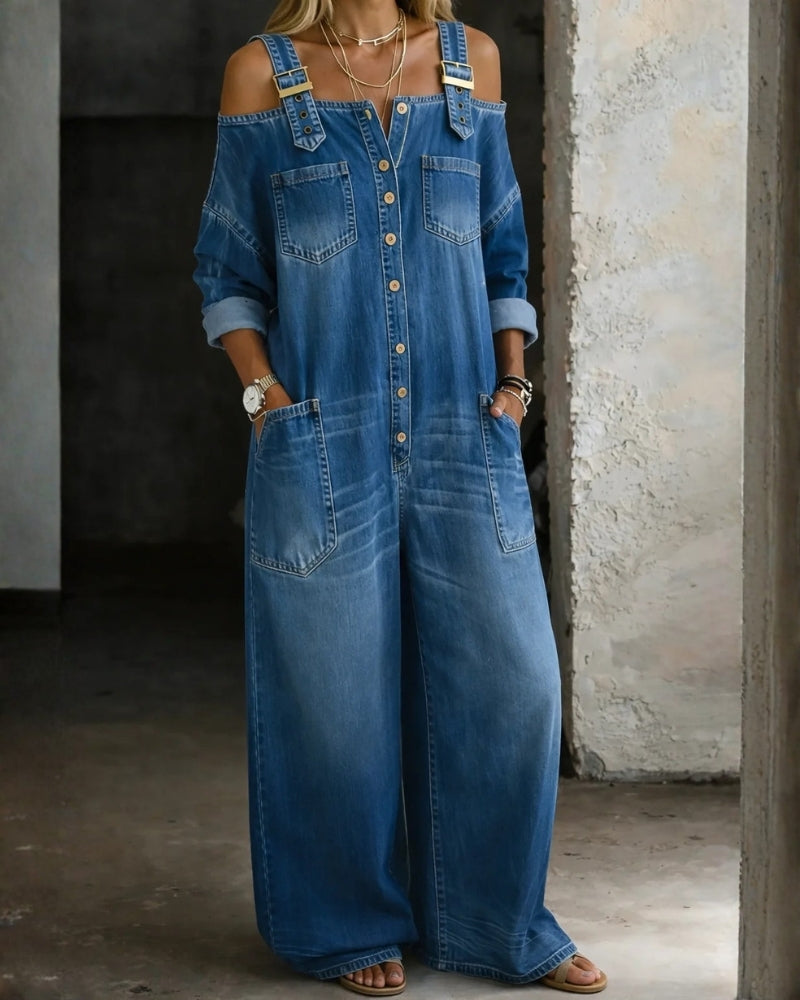 Lyntrix™ | Denim Combinaison Charme Brut Décontracté