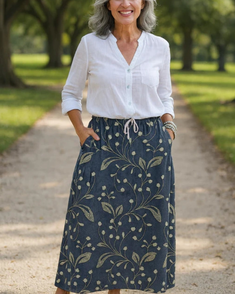 Julie | Jupe de Voyage Fluide et Confortable