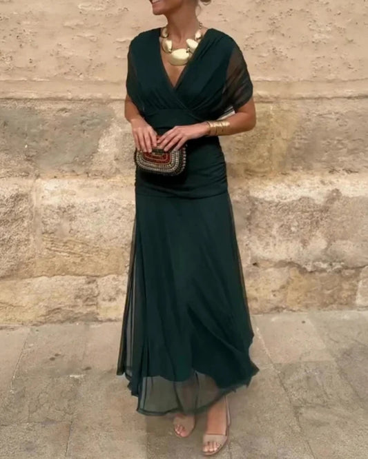 Anaïs | Robe Maxi Élégante Plissée