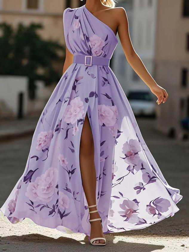 Anaïs | Robe Maxi Florale à Une Épaule