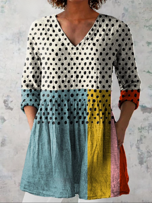 Valérie | Blouse Longue à Col en V