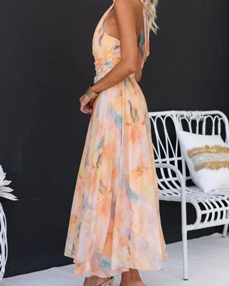 Chloé | Robe Maxi Imprimée Élégante
