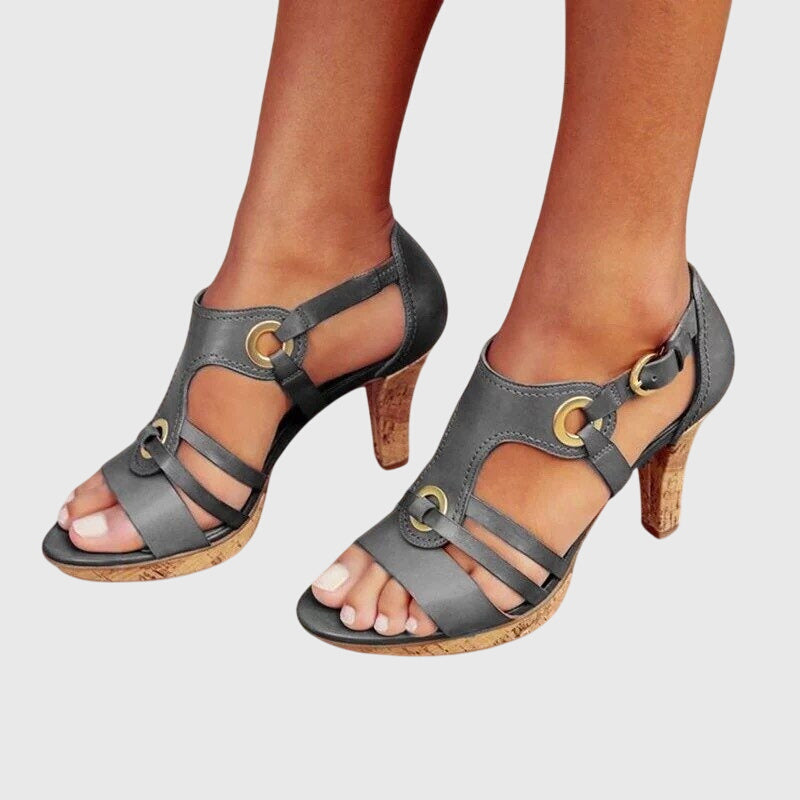 Manon™ | Sandales Boucles Métalliques Chic