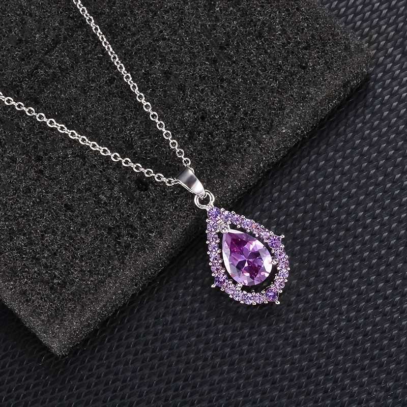 Adrienne™ | Parure Goutte Violette