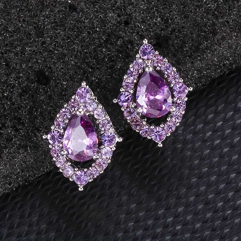Adrienne™ | Parure Goutte Violette