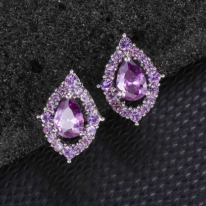 Adrienne™ | Parure Goutte Violette