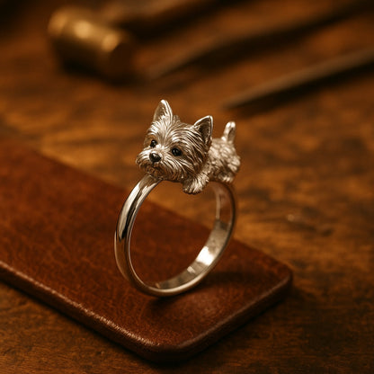Ysolde™ | Bague Chien Sculpté