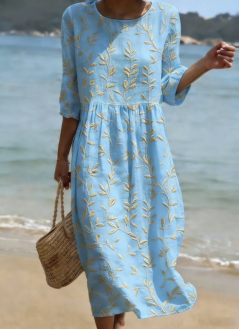 Solène | Robe Décontractée Style Floral Élégant