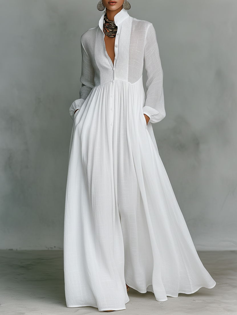 Delphine™ | Robe Maxi Poches