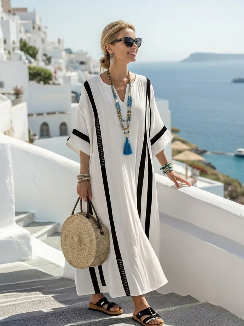 Pauline | Robe Maxi à Rayures