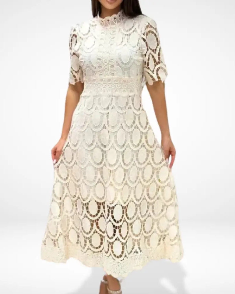Élise | Robe Longue Élégante avec Dentelle