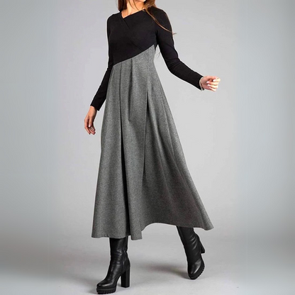 Caléna™ | Robe Élégante Manches Longues