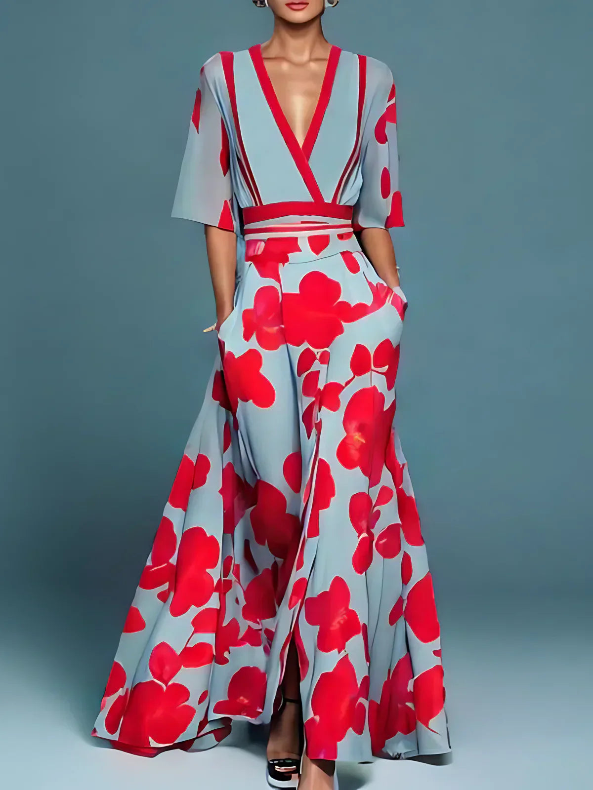 Lucienne™ | Robe Maxi Décolleté V