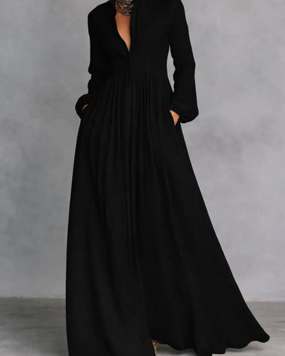 Marion | Robe Maxi Florale à Décolleté en V et Ceinture