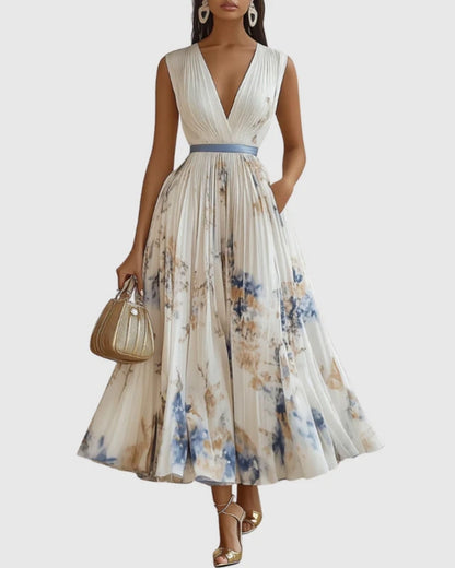 Chloé | Robe Maxi Élégante Plissée