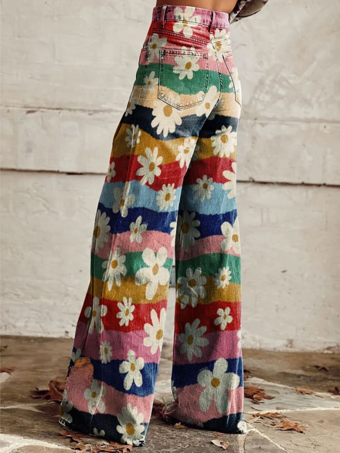 Marion | Pantalon Élégant à Motif Floral
