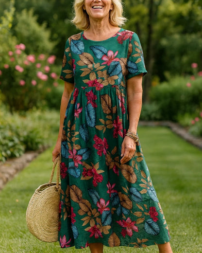 Élodie | Robe Maxi Fleurie Fluide