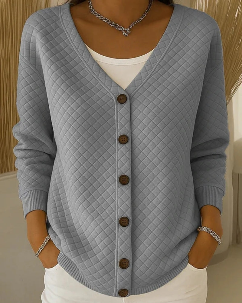 Camille | Cardigan Texturé à Boutons