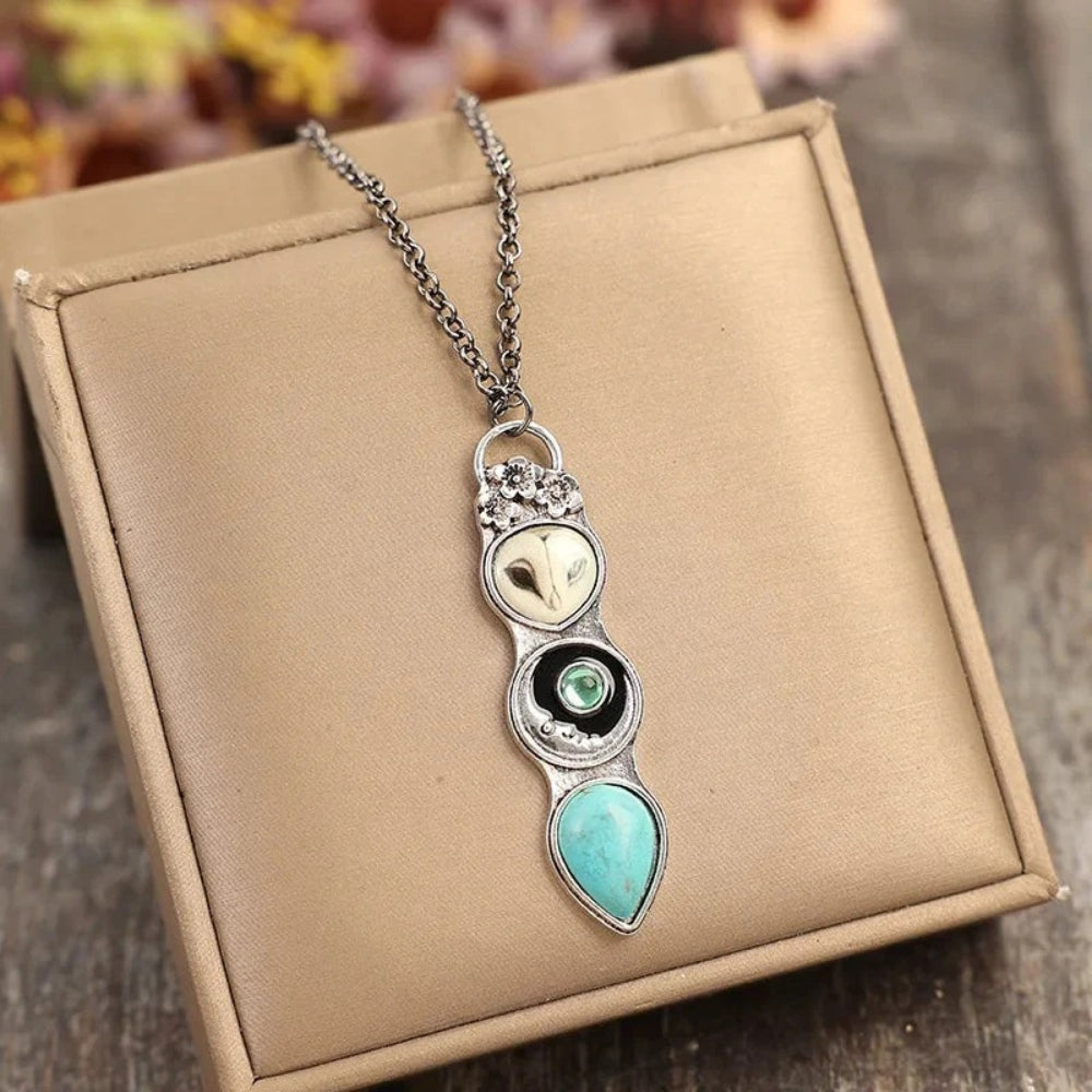 Éloane™ | Collier Chouette Vertical