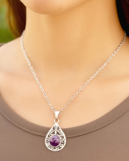 Aurélie™ | Collier Goutte Violette