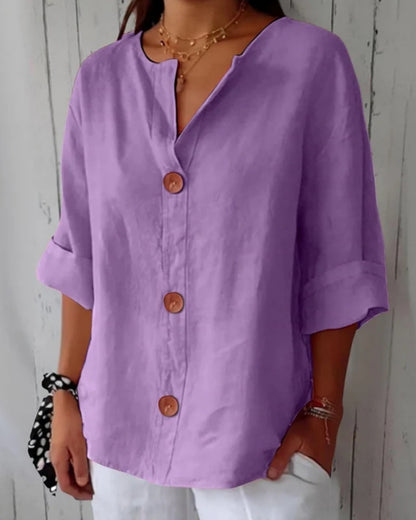 Marion | Chemise Élégante à Col en V