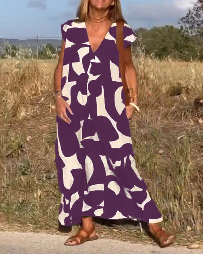 Vérissa™ | Robe V Contrastée