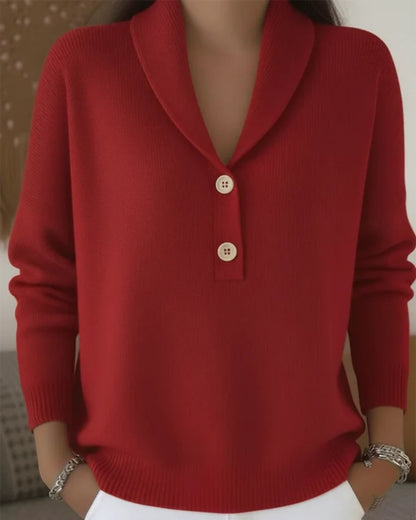 Sarah | Pull à Col avec Boutons Élégant