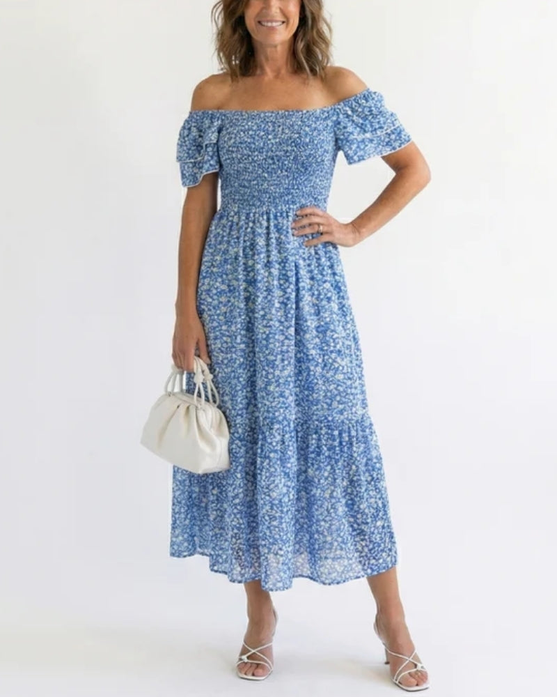 Émilie™ | Robe Été Épaules Dégagées Confort