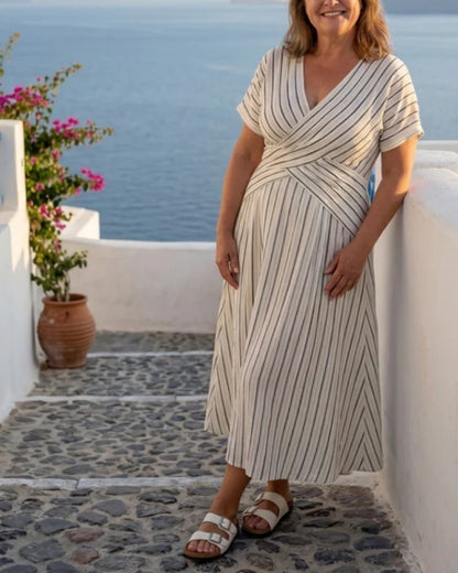Solyra™ | Robe Santorini Silhouette Épurée Décontractée