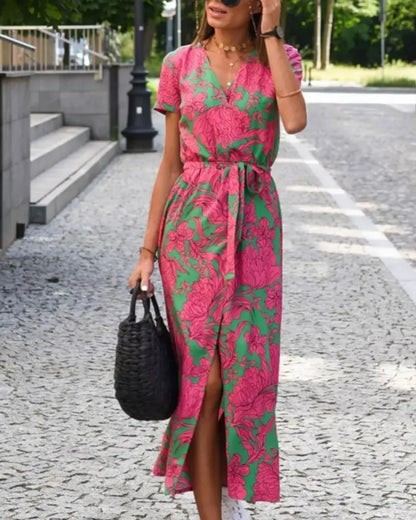 Louise | Robe Croisée à Motif Floral