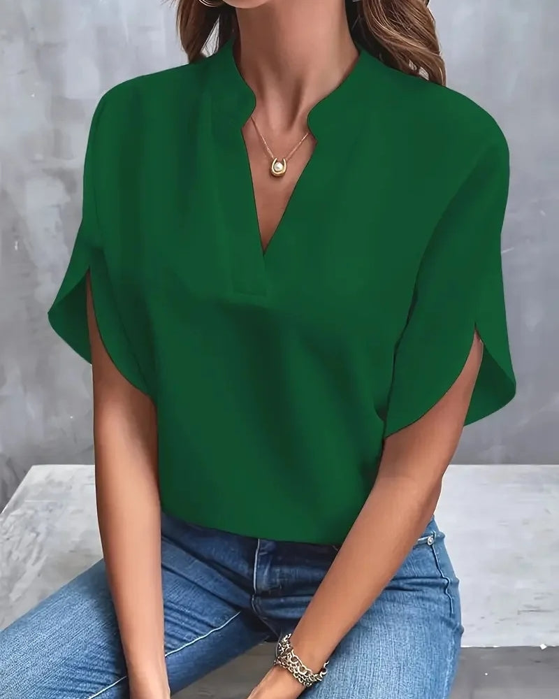 Lucie | Blouse Fluide Élégante à Col en V