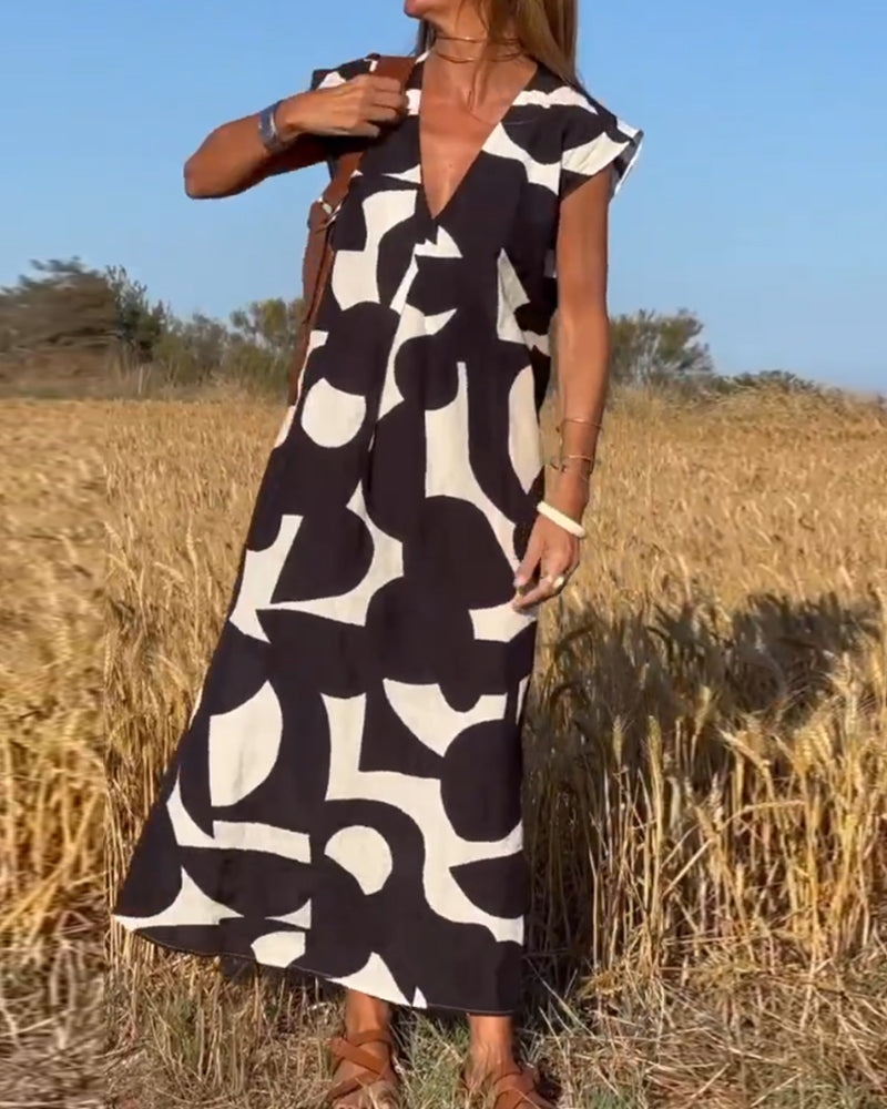 Vérissa™ | Robe V Contrastée