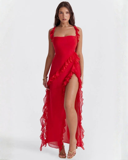 Inès | Robe à Volants Élégante