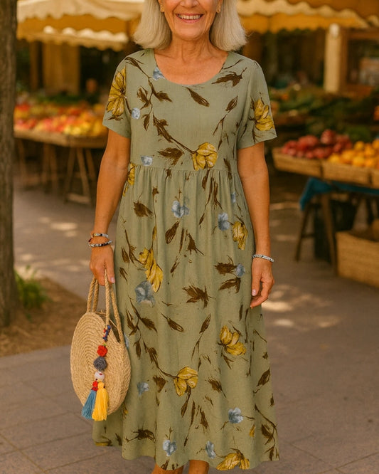 Céline | Robe Maxi Fleurie Style Vintage