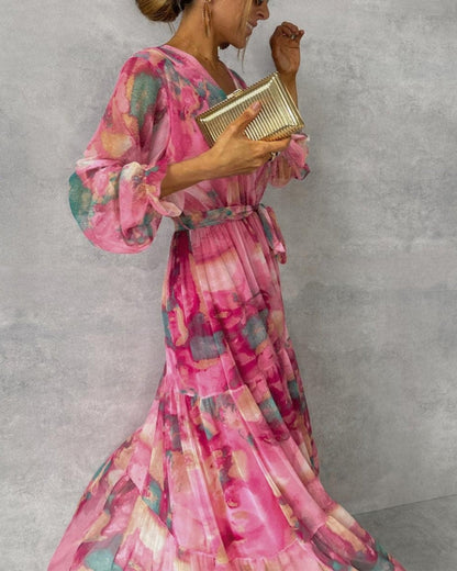 Lucie | Robe Croisée à Motif Floral