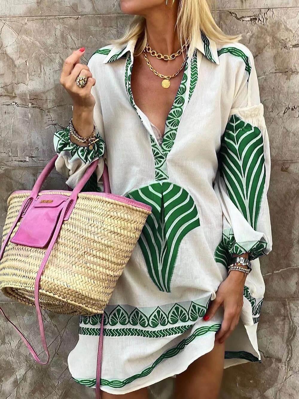 Lucille | Robe Mini Imprimée Style Tropical