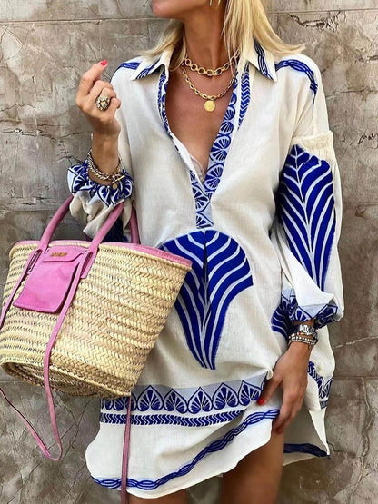 Lucille | Robe Mini Imprimée Style Tropical