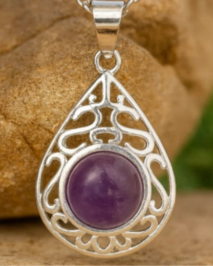 Aurélie™ | Collier Goutte Violette