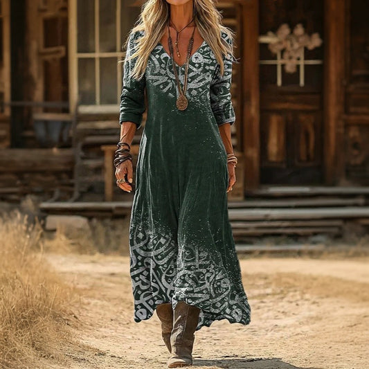 Caroline | Robe Décontractée à Manches Longues Classique