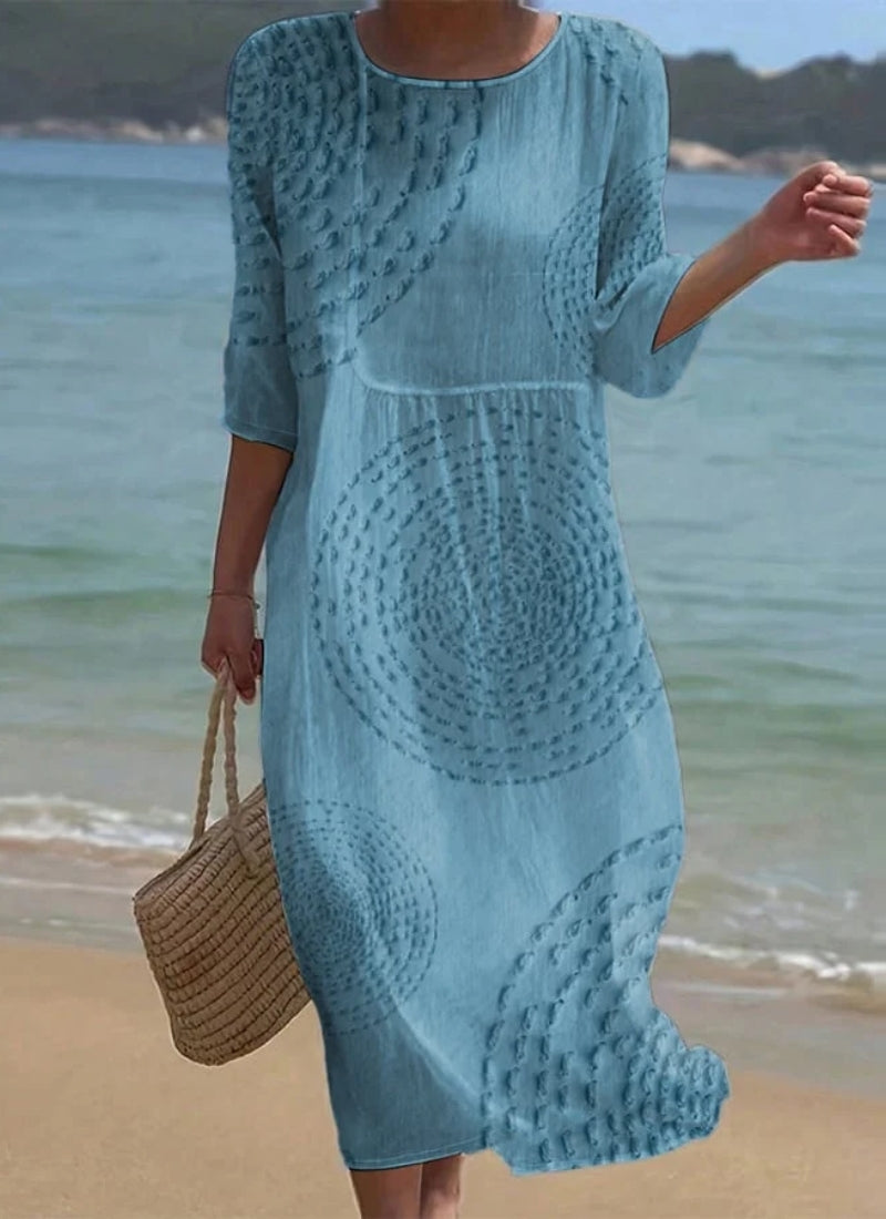 Aline | Robe Décontractée Brodée Moderne